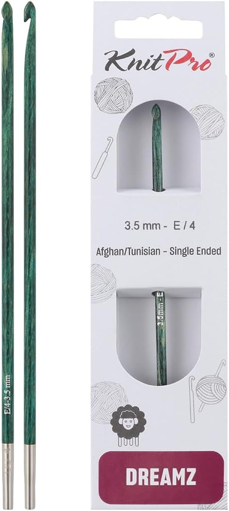 KnitPro Dreamz Afghan/Tunisian Crochet Hook | US Size E (3.5mm)