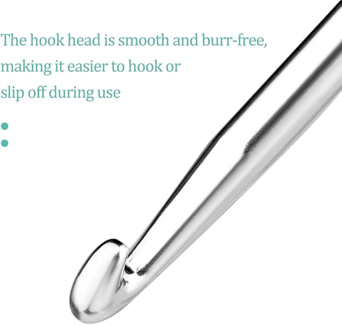 5.5 mm Crochet Hook, Ergonomic Handle for Arthritic Hands, Extra Long  Knitting Needles for Beginners and Crocheting Yarn (5.5 mm)