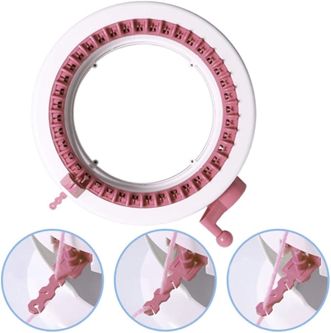 SENTRO 40 Needles Knitting Machine with Electric Adapter, Knitting Board Rotating Double Loom,Smart Weaving Loom Round Knitting Machines, Weaving Loom Machine Kit for Automatic Knit