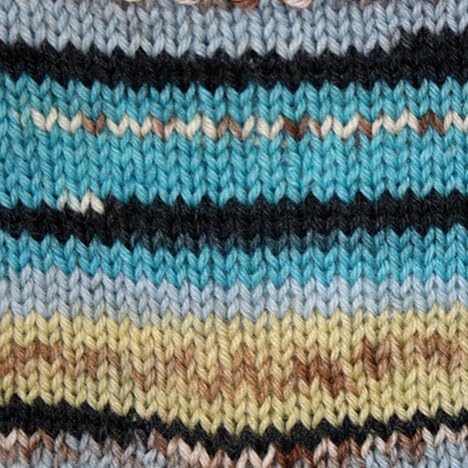 Patons Kroy Socks Yarn 2-Pack Bundle with Bella's Crafts Stitch Markers (Turquoise Jacquard)