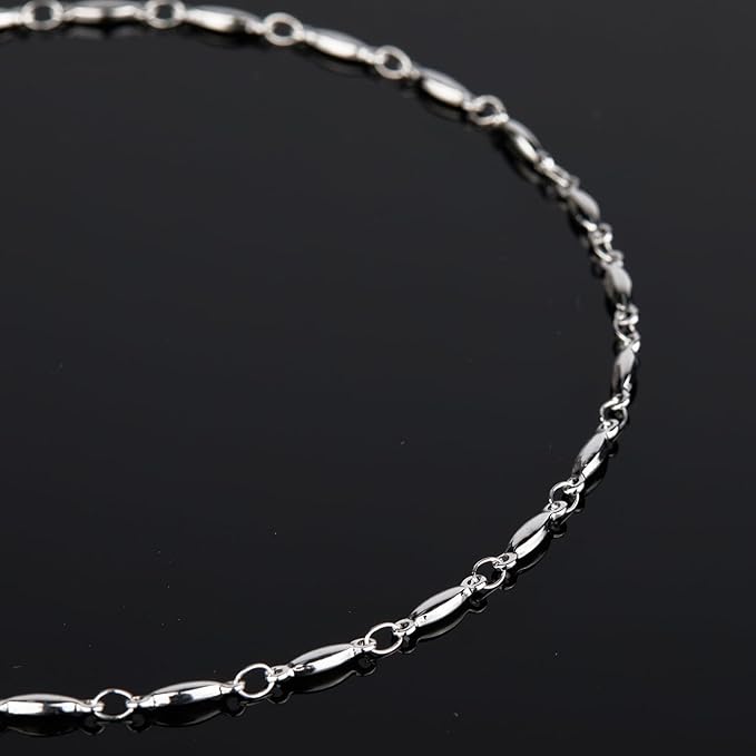YOUBEIYEE 4 Meters Chains for Jewelry Making Stainless Steel Bar Chain Bulk for Women and Men Necklace DIY Jewelry Making Chain Roll