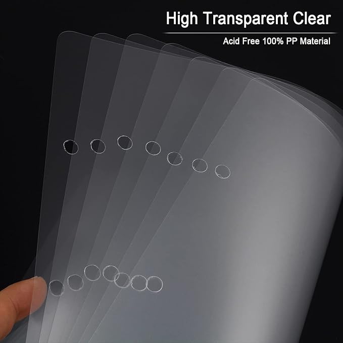 30 Sheets 9.84 x 10.24" Clear Insert Page Protectors Film - Exclusive Customized (NOT Pocket Non-adhesive) Acid Free Flexible Photo Sheet Divider, ONLY match ADVcer 10x10 Photo Album Scrapbooks