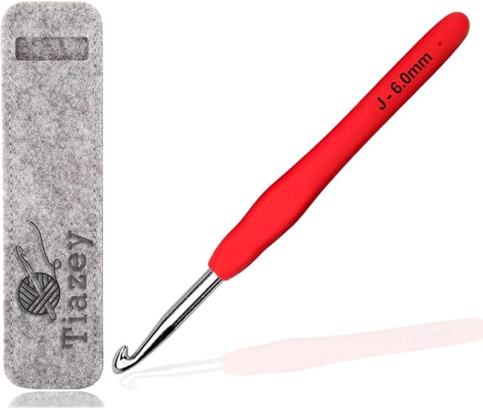 Size J, 6 mm Crochet Hook, Ergonomic (6.0 mm)