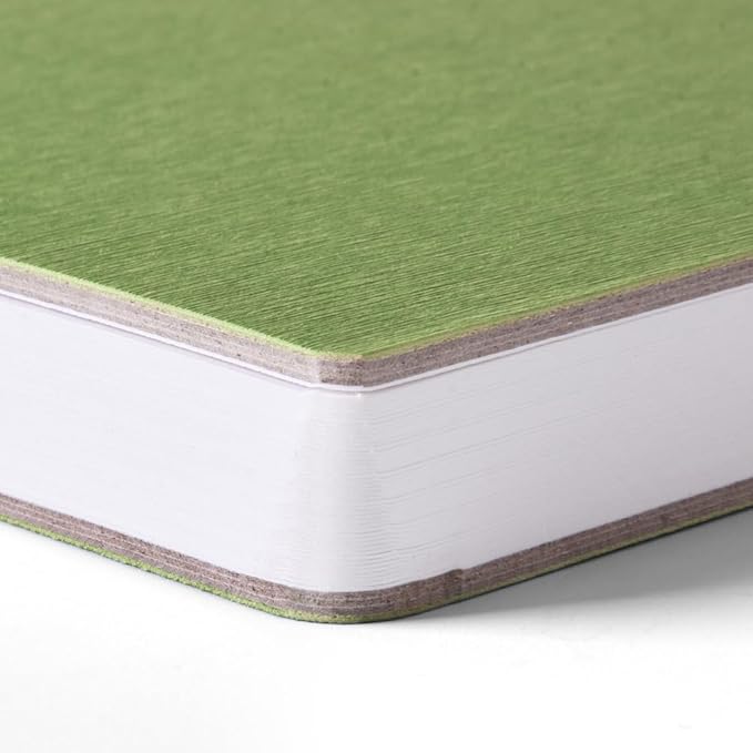 Mifuner Grass Green Hardcover Sketchbook Square Hardbound Sketch Journal 4.7 x 4.7 Inch 42 Sheets Art Book 250GSM Ultra Smooth Paper Ideal for Pencils,Water Color Pen,Marker Pen