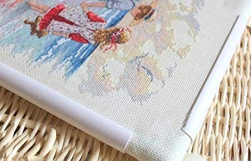 17 x 17 plastic cross stitch frame square embroidery hoop white diy sewing tools sewing hoop handhold craft clip embroidery snap frame hoop for cross stitching quilting (17 x 17)