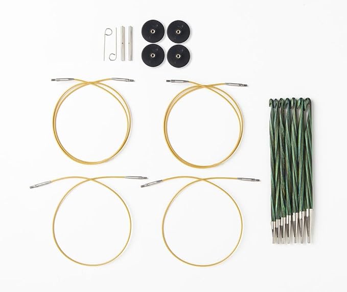 Knit Picks WeCrochet Wood Interchangeable Tunisian Crochet Hook Set - US E-K (Caspian)