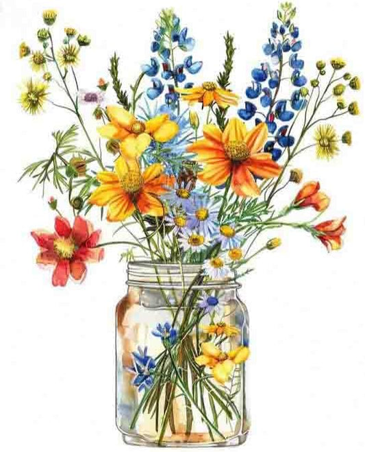 dyaiangmu stamping cross stitch kit,flower cross stitch kit for adult beginners, full line diy cross stitch stitching kit for home decor cross stitch patterns 15.7x11.8 inches