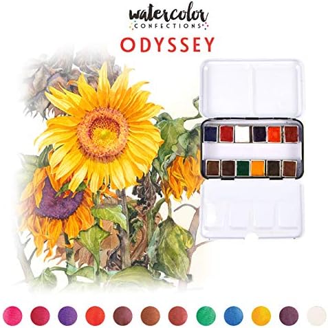 Prima Marketing Watercolor Confections ART PHILOSOPHY Confections Watercolour Pans Odyssey 12pk