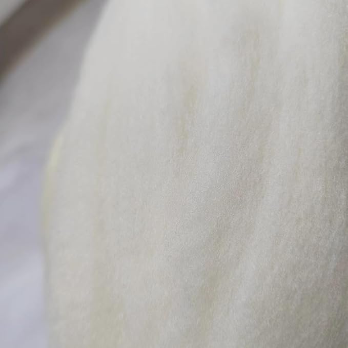 Merino Wool Roving Top for Spinning | Soft Chunky Jumbo Yarn for Arm Knitting Blanket |100% Undyed Natural White Wool Yarn, Felting Core, Combed Stuffing (1oz, Wool Top)