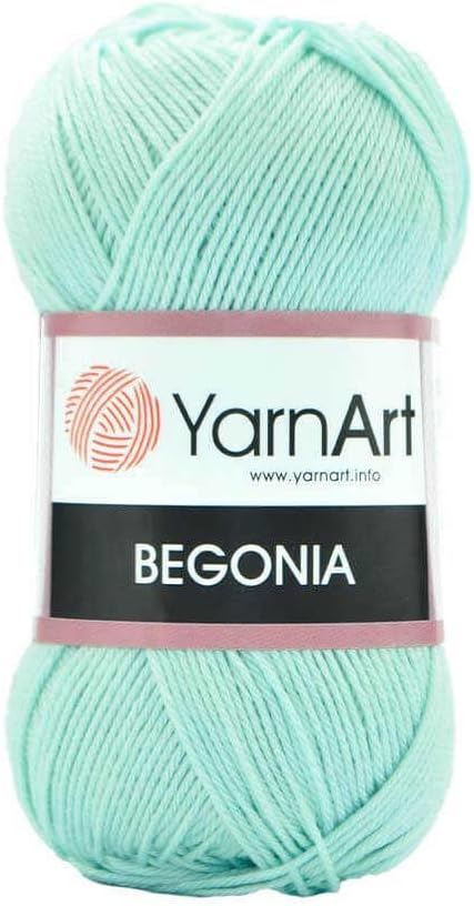 Yarnart Begonia, 100% Mercerized Cotton, 1.76 Oz (50g) / 185 Yrds (169m) Fine Sport: 2, amigurumi Yarn, Summer Yarn (4939)