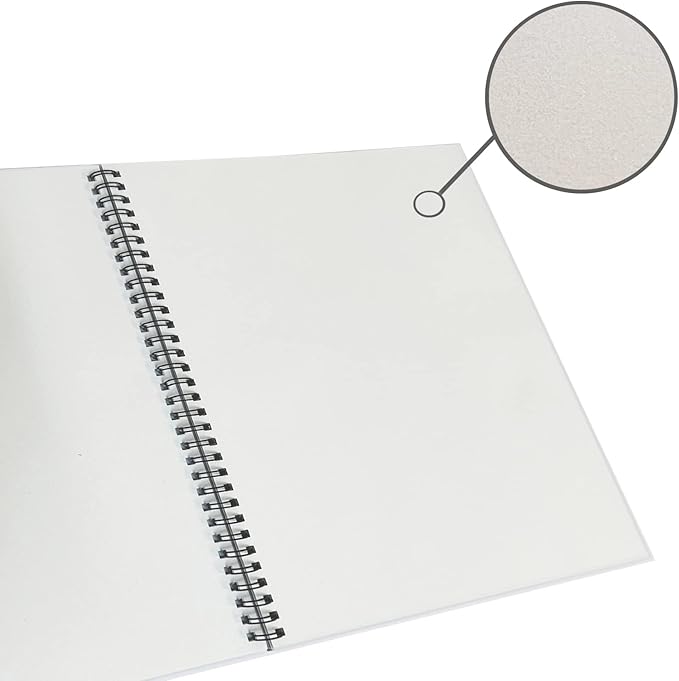 GIFTEXPRESS Bound Spiral Premium Sketch Book Sketch Pads Set, 4 Pads x30-Sheets, 8.5" X 11" Side Wire Bound, White 120 Paper Sheets for Pencil Ink Pastel (4)