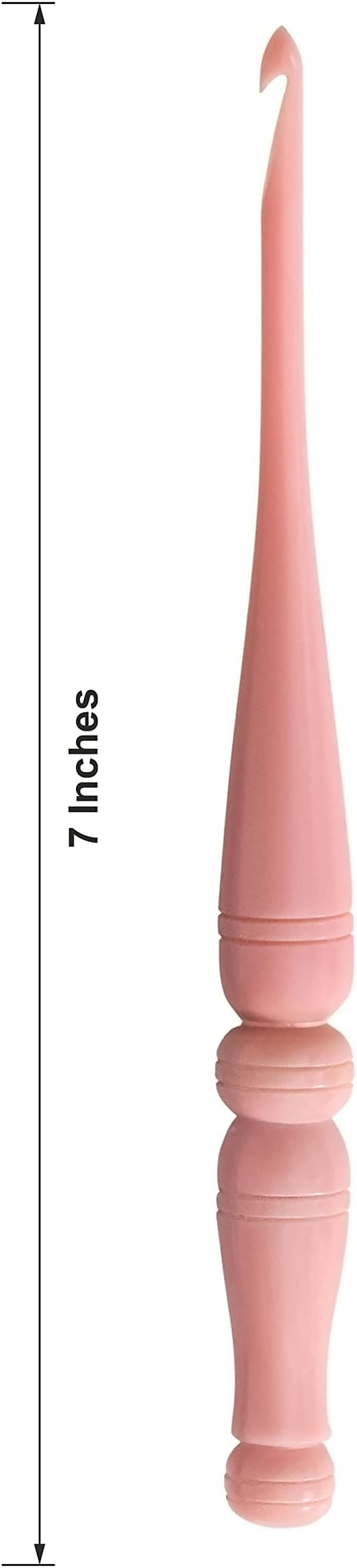 Ommi Ergonomic Handle Crochet Hooks | Handcrafted 7’’ Crochet Hook | Knitting Needle, Craft Yarn Weave | Best Gift! (5 mm, Pink)