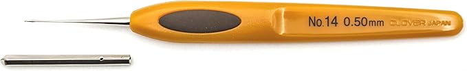 Clover Soft Touch Steel Crochet Hooks, No. 14/0.50mm (1027)