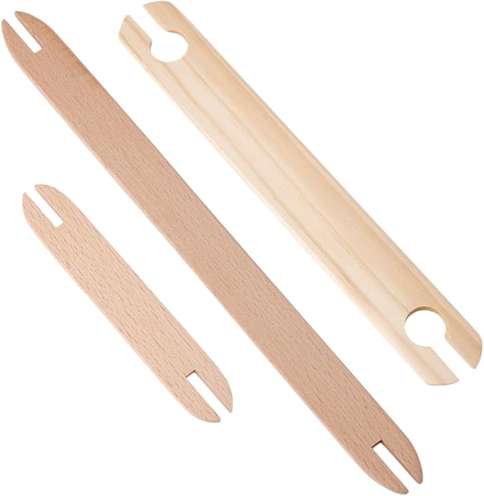 AHANDMAKER 3 Sizes Wooden Weaving Shuttle, Hand Knitting Tools Weaving Sticks Knitting, Wooden DIY Weaving Tool Clothing Sewing Accessories for Sweater Scarf Tapestry Cross Stitch Kits