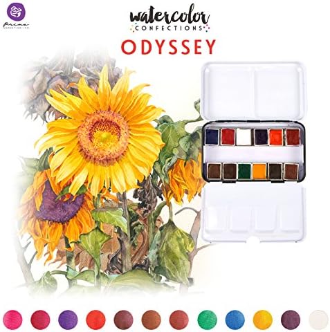 Prima Marketing Watercolor Confections ART PHILOSOPHY Confections Watercolour Pans Odyssey 12pk