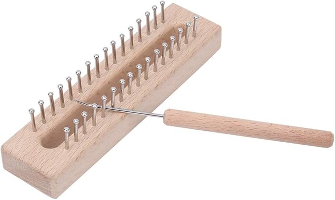 GLOGLOW Knitting Hand Wooden Knitting Board Yarn Weaving Machine Weaving with Elbow Crochet Hook for Knitter Craft Tool