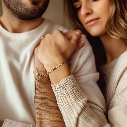 FabuLove Permanent Bracelet Kit – DIY Bracelet Making Kit For Couples, Friendship Bracelets – Gift for Anniversary, Valentine’s Day & Date Night Activity - His and Her Bracelets
