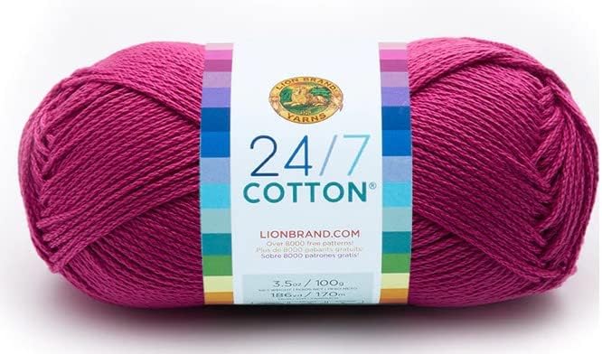 Lion Brand Yarn - 24/7 Cotton - 6 Skein Assortment (Jelly Beans)