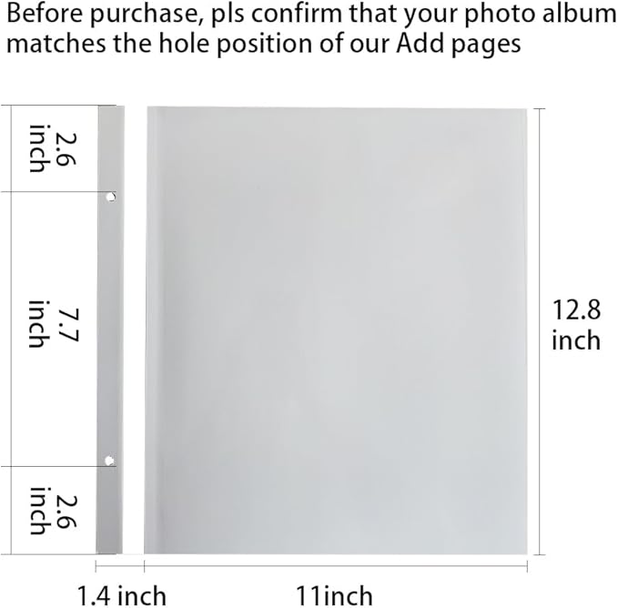 Vienrose Photo Album Self Adhesive Scrapbook Refill Pages for Vienrose 13x12.6 inch Photo Album