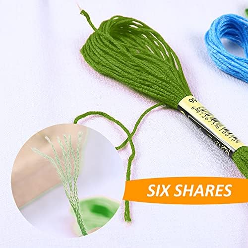 Embroidery Floss Kit-24 Skeins Premium Cross Stitch Thread for Knitting, Embroidery Stitching and Cross Stitch Project (Dark Green)