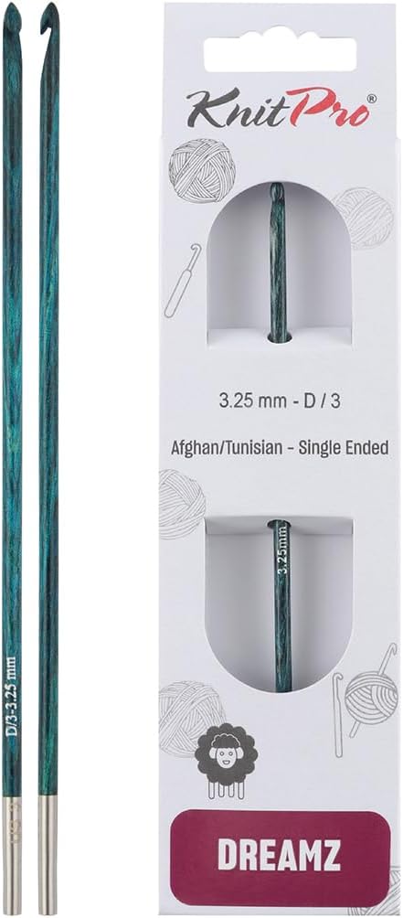 KnitPro Dreamz Afghan/Tunisian Crochet Hook | US Size D (3.25mm)