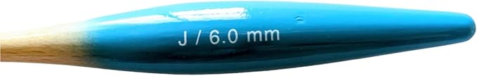 mindfulknits Premium Ergonomic Beech Wood Crochet Hook– Size US J, 6mm – 15cm Length – Knitting and Crochet Supplies for Relaxation & Stress Relief (6mm)