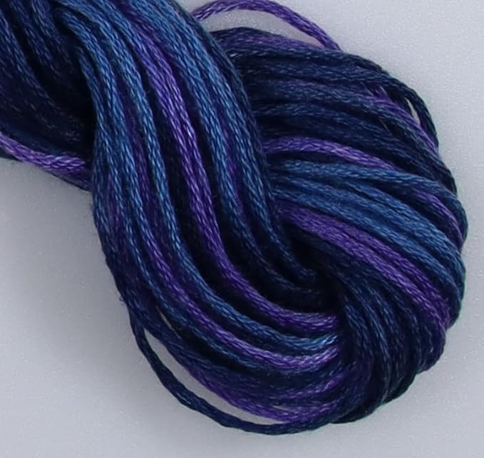 KCS Big skeins of 25 Meters Size 25 Color Variegated Cross Stitch Stranded Threads,6 skeins,4240