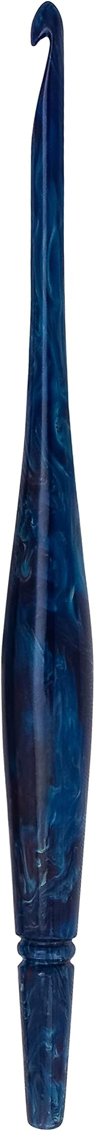 Ommi Ergonomic Handle Crochet Hooks | Handcrafted 7’’ Crochet Hook | Knitting Needle, Craft Yarn Weave | Best Gift! (Blue, 6.5 mm)