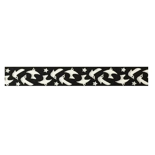 Wrapables Colorful Patterns Washi Masking Tape, Hope Black