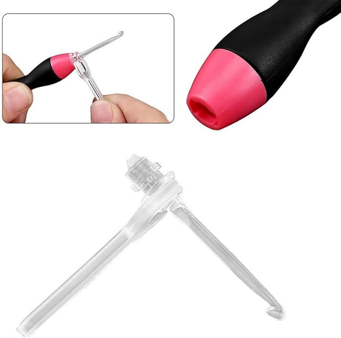 9 Sizes Crochet Hook Set: Interchangeable Crochet Hooks with Light - Light Up Crochet Hooks for Stitch & Row Counter, DIY Craft Supplies,Yarn Crochet Kit for Beginners (2.5mm to 6.5mm Heads)