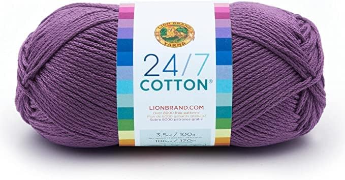 Lion Brand Yarn - 24/7 Cotton - 6 Skein Assortment (Jelly Beans)