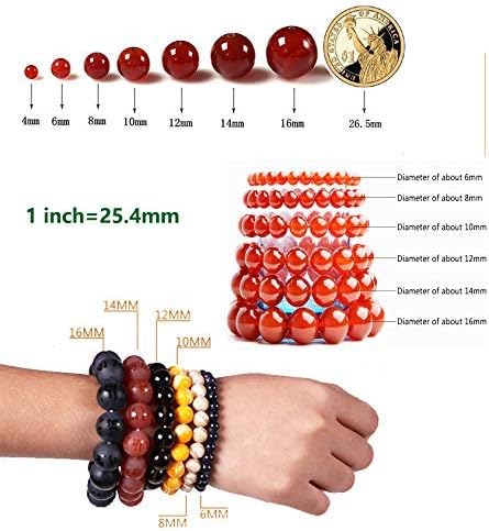 Natural Stone Beads 100pcs 10mm Red Agate Jade Round Genuine Real Stone Beading Loose Gemstone Hole Size 1mm DIY Smooth Beads for Bracelet Necklace Earrings Jewelry Making (Red Agate, 10mm)