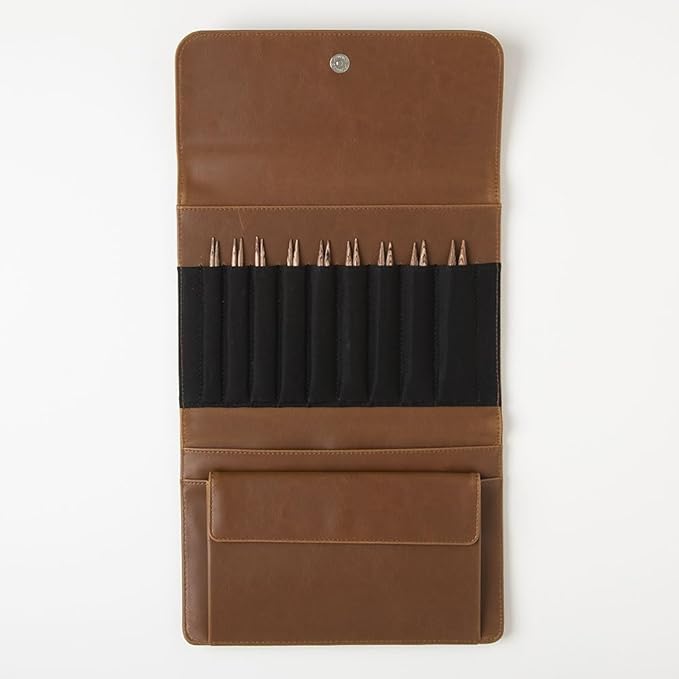 Knit Picks Resilience Premium Wood Interchangeable Knitting Needle Set with Case and Stitch Markers (Moonstone Resilience)