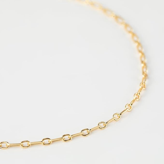 YOUBEIYEE 32.8 Feet 18K Gold Plated Jewelry Chain Paperclip Necklace Chains Bulk for Women Bracelet DIY Craft Chain Roll Jewelry Supplies Findings