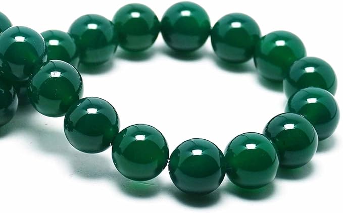 6mm Natural Stone Beads for Jewelry Making - Gemstone Round Loose Beads for Bracelets(58-62pcs, Green Agate)