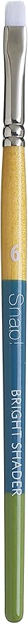 Princeton PAB98509 9850BS-6 Snap Brush, Taklon Bright Shader 6, White
