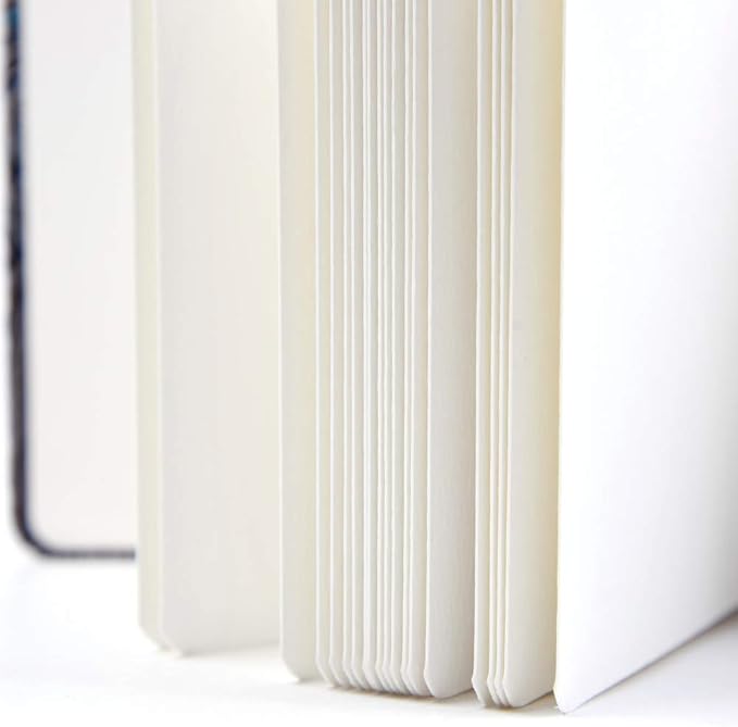 Mifuner Square 5.1X5.1 300gsm Watercolor Journal Hardbound 40pgs（20 Sheets Front Back 2 Textures） Travel Size for Calligrapher Colored Pencil Watercolor Sketch Handmade Cloth Cover Notebook Sweet