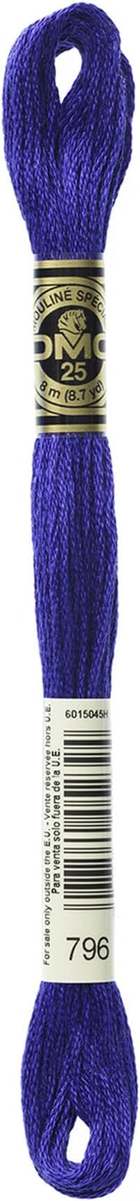 Generic DMC 6-Strand Embroidery Cotton Bundle - Royal Blue Color Family - 3 Skeins of Thread - 8.7yd Skeins