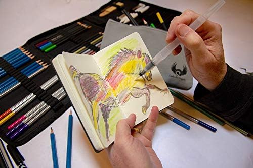 leda art supply pocket sketch book - thick drawing paper for marker watercolor pencil mixed media - 160 blank pages - small size, ideal for artists - drawing notebook, 3.5 x 5.5 art journal