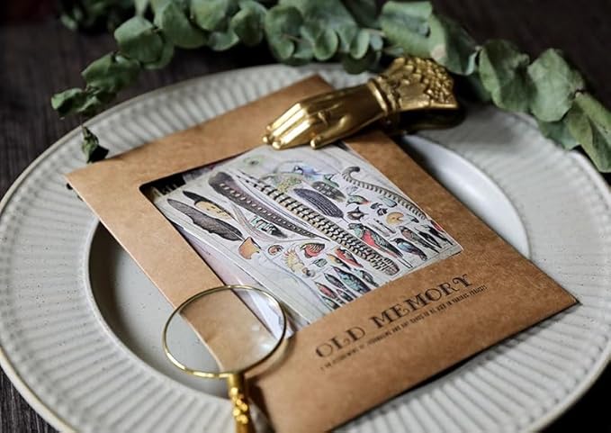 CATaireen Vintage Junk-Journal Mixed Paper Scrapbooking Embellishments Set Retro Journaling Decoupage Stickers Textured Packaging Decorative Cards Tags Kit (Bundle Collection)