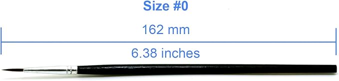 50 Pcs Pack of Synthetic Fine Detail Paint Brushes Set for Miniature, Scale Model, Art Painting in Acrylic, Oil, Watercolor - Pointed Round (Size #0 Medium)