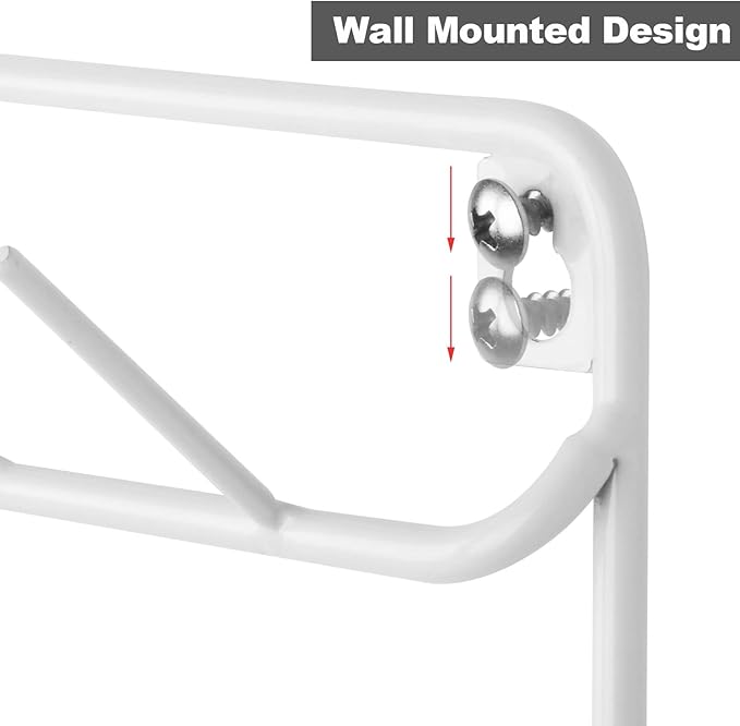 Thread Holder Organizer Wall 54-Spool Sewing Thread Rack 4 Pack Embroidery Spool Holder Organizer Wall Mounted with Hanging Tools White