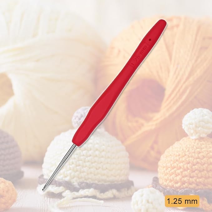 Small Size Crochet Hook Lace Crochet Needle QLRFFLJOY 1.25mm Crochet Hook Embroidery Thread Knitting Weaving Tool DIY Lace Yarn Crochet Needles (1.25 mm)