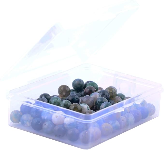 Natural Stone Beads 100pcs 6mm India Agate Round Genuine Real Stone Beading Loose Gemstone Hole Size 1mm DIY Smooth Beads for Bracelet Necklace Earrings Jewelry Making (India Agate, 6mm)