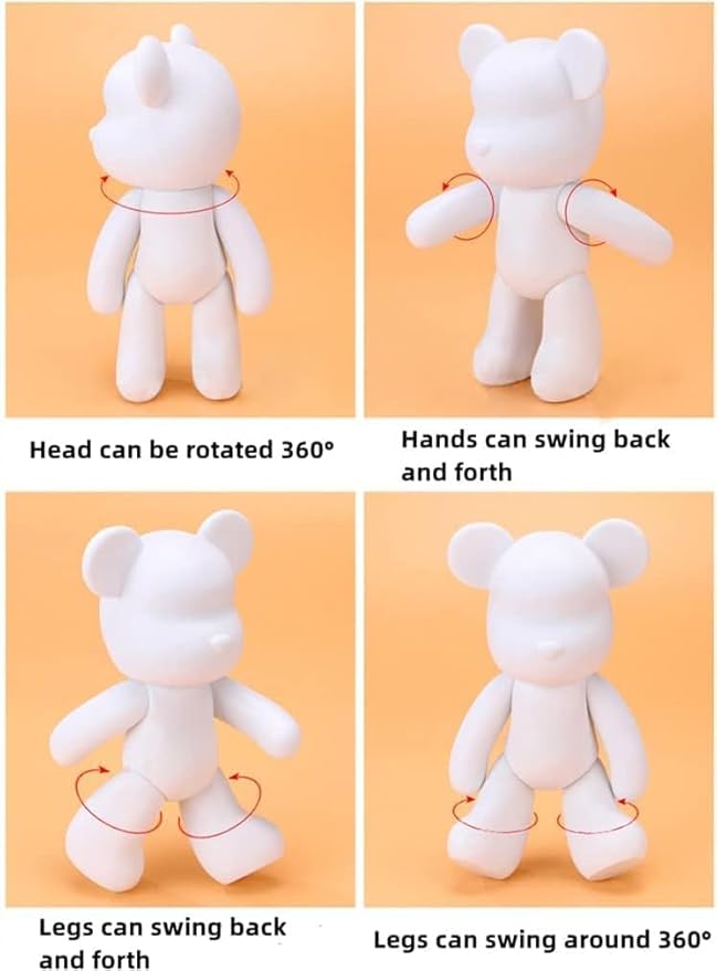 HANDA DIY Painting Kit - Teddy Bear & Gloomy Bear Figures, Creative Home Decorations, Handmade Dolls, Gift for Birthday & Valentines (21 inch)