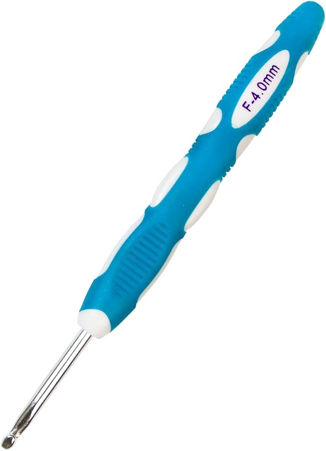 Mdoker Size G/6(4mm) Crochet Hook,Extra Long Crochet Hooks Needles for Arthritic Hands,Ergonomic Grip Soft Handles for Beginners and Experiecced Crochet Lover,Comfortable/Smooth/Ergonomic