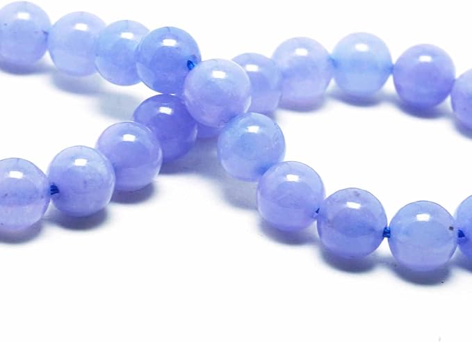 Jade Stone Beads Gemstone Beads for Jewelry Making - 8mm Round Loose Beads for Bracelets(44-47pcs, Aquamarine Jade)