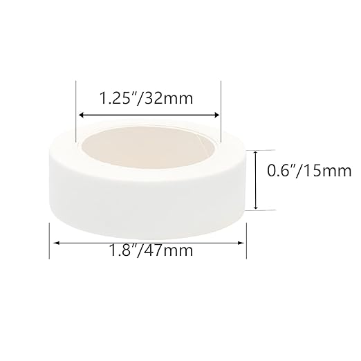 NatSumeBasics 3 White Washi Tape, 32 Feet x 0.6 Inches Self-Adhesive Decorative Masking Tape Panton Colors Sticky Tape for Decor Journals Scrapbooks Planners DIY Crafts Gift (White)
