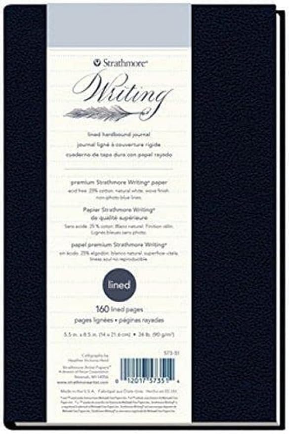 Strathmore 500 Series Hardbound Art Writing Journal, 8.5"x11" Blank, 80 Sheets