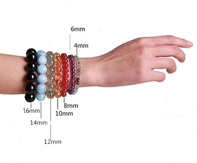 Yephac 750pcs 6mm Natural & Synthetic Round Stone Beads - 1mm Hole Size, DIY Smooth Beading for Bracelet, Necklace, Earrings - Jewelry Making, Box Packed (15material-6mm)